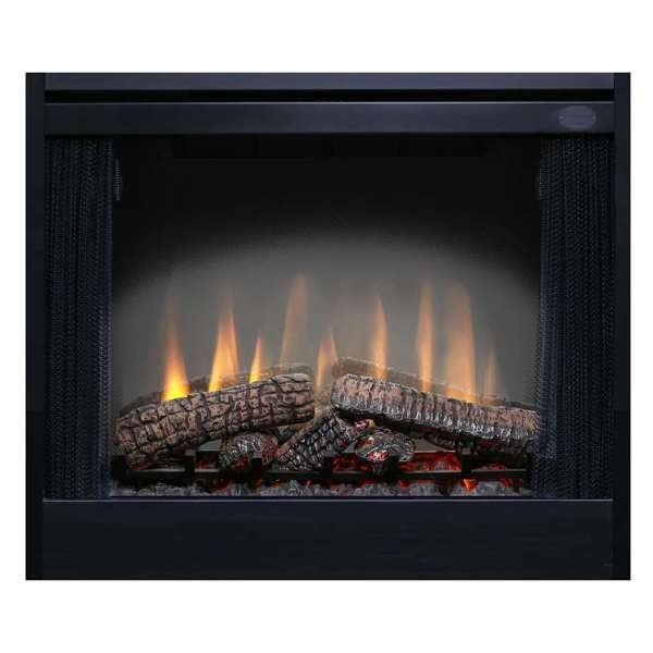 Dimplex BF39STP traditional electric fireplace insert with black frame and large log set