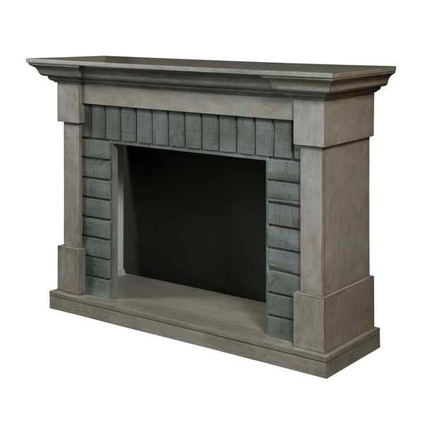 Dimplex DM28-1924SK gray stone mantel surround with electric fireplace insert