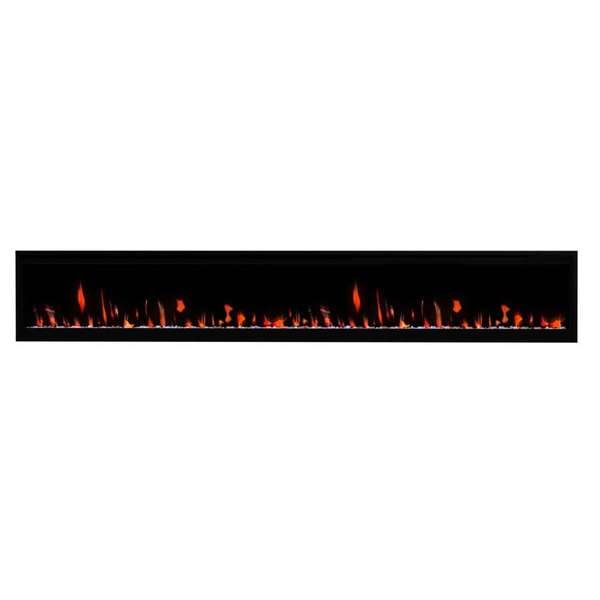 Dimplex ESN100-F panoramic linear electric fireplace with orange and red multi-color flame
