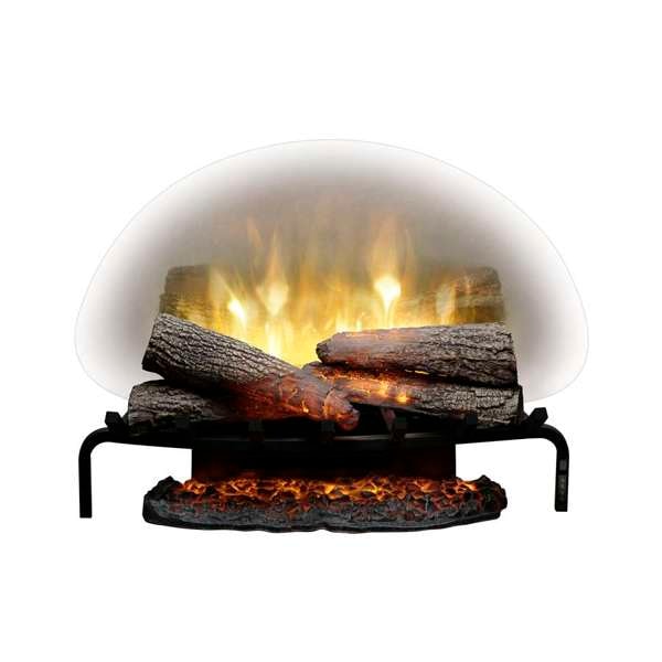 Dimplex RLG25 Revillusion log set with dome Opti-myst water vapor flame and realistic oak logs