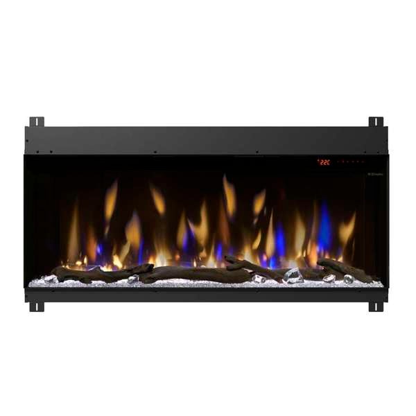 Dimplex IgniteXL Bold 50 built-in electric fireplace with orange and blue multi-color flame