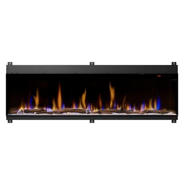 Dimplex IgniteXL Bold 74 built-in electric fireplace with wide multi-color flame display