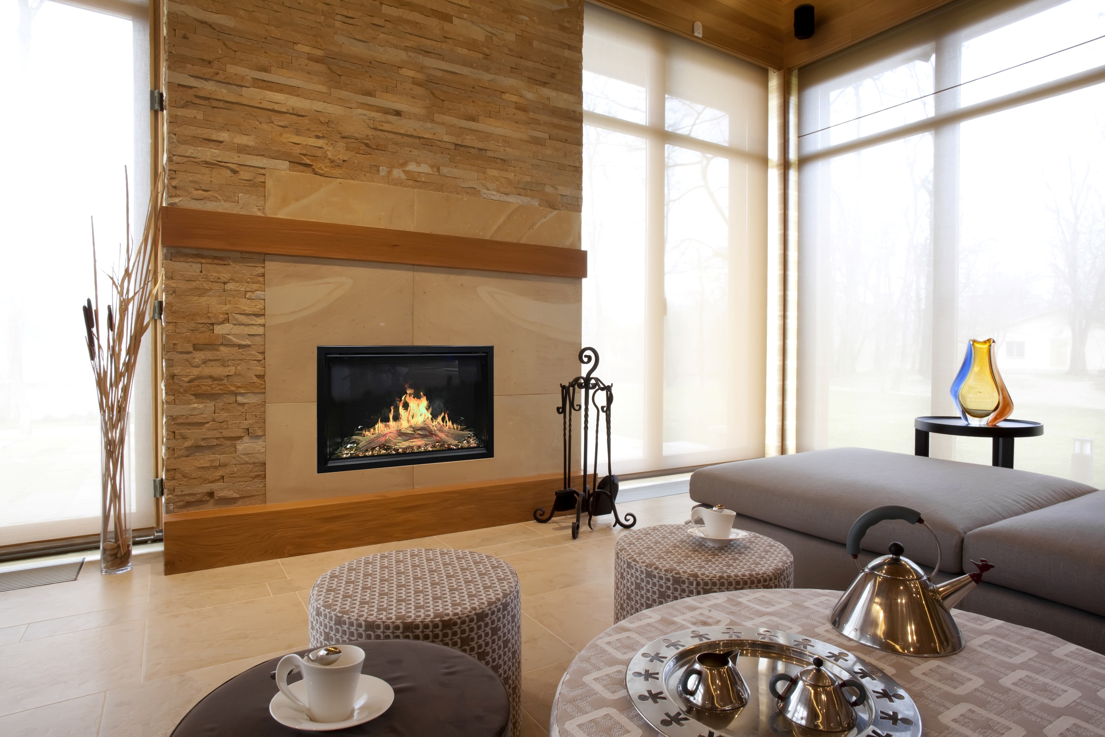 Modern Flames Orion Traditional electric fireplace in family room